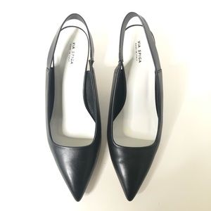Via Spiga Blake Slingback Shoes Black